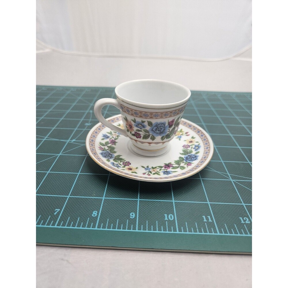 Vintage Jingdezhen Floral Porcelain Tea Cup and Saucer